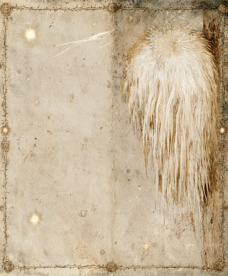 Botanical illustration of lion's mane mushroom