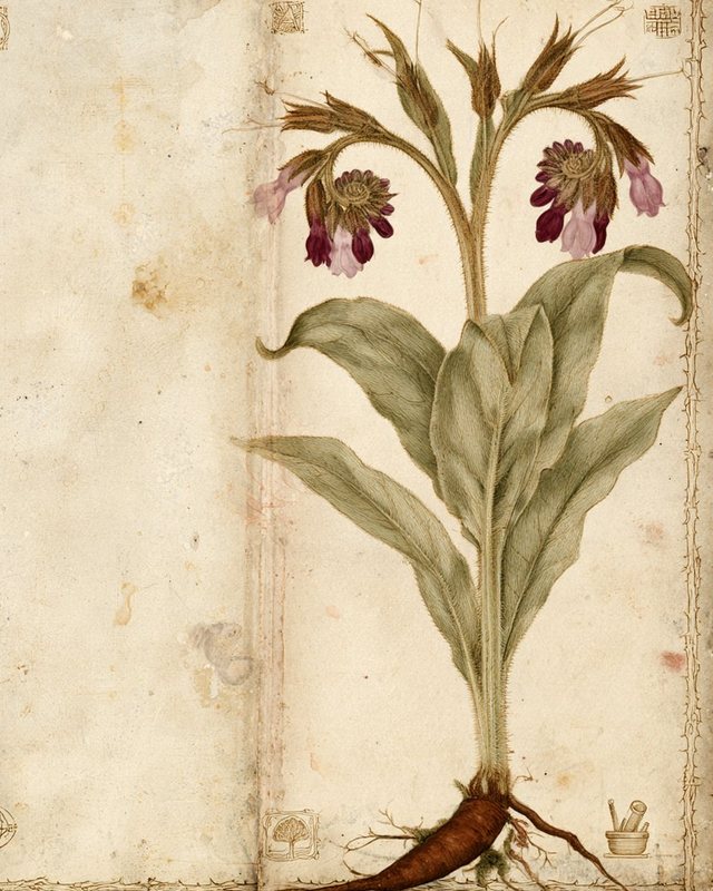 Botanical plate: comfrey